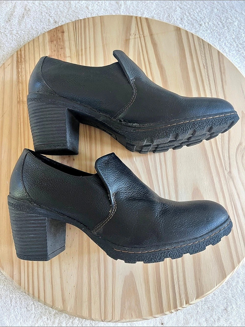b.o.c Black Block Heel Shoes
